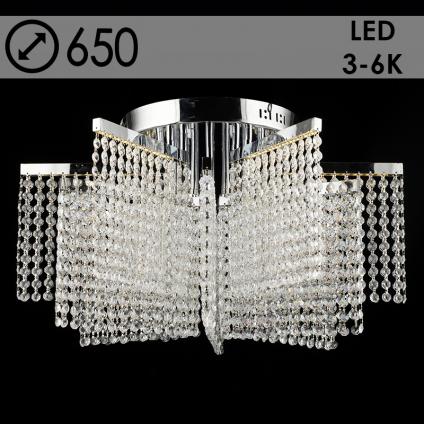 Люстра E2653/96W CH хром/хрусталь 96W LED 3000K-6000K d650 h380, 24